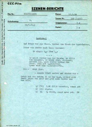 Szenenbericht vom 12.03.1958