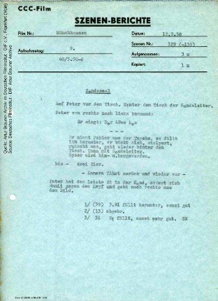 Szenenbericht vom 12.03.1958