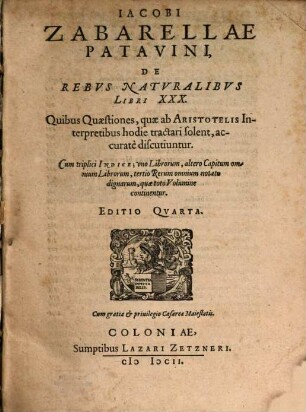 De rebus naturalibus libri XXX