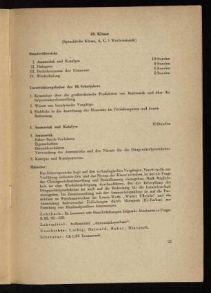 10. Klasse : Sprachliche Klasse, A/C, 1 Wochenstunde