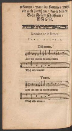 Domine ne in furore. Psal. XXXVIII.