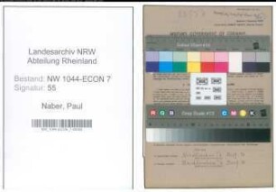 Entnazifizierung Paul Naber , geb. 11.06.1914 (Elektromeister)