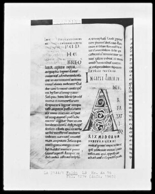Biblia latina, pars 2 — Initiale A(rfaxat), Folio 121verso