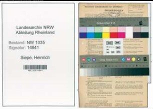 Entnazifizierung Heinrich Siepe , geb. 25.07.1908 (Maschinist)