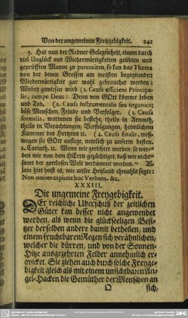 XXXIII. Die ungemeine Freygebigkeit