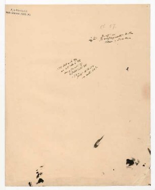 Umschlag mit der Aufschrift von Humboldts Hand