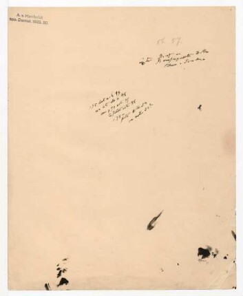 Umschlag mit der Aufschrift von Humboldts Hand