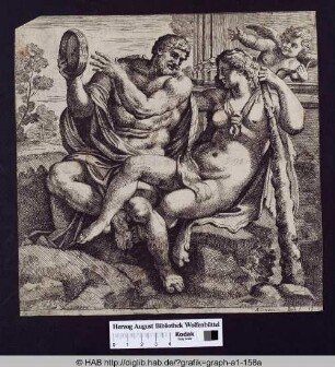 Herkules mit einer Frau.