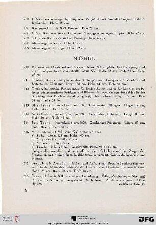 Möbel (Nr. 210-291)