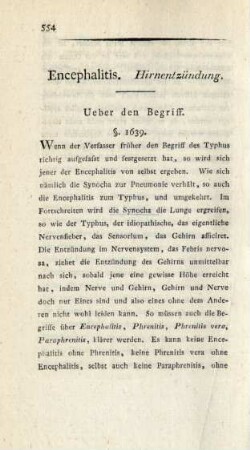 Encephalitis. Hirnentzündung