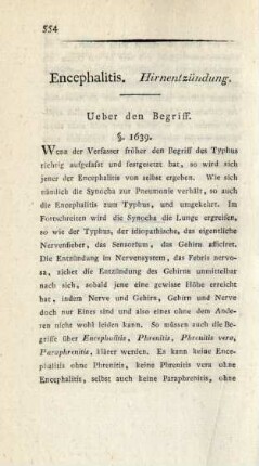 Encephalitis. Hirnentzündung