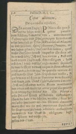 Caput ultimum. De custodia sepulcri.