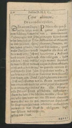 Caput ultimum. De custodia sepulcri.