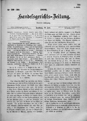 No. 29-30. 29. Juli 1876