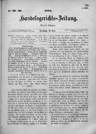 No. 29-30. 29. Juli 1876
