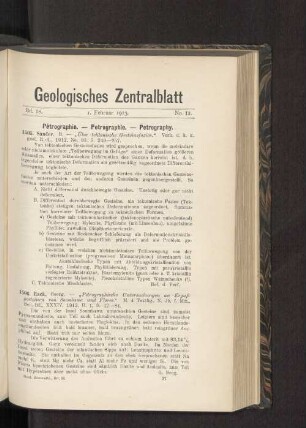 1. Februar 1913. No. 13.