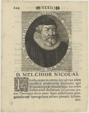 Bildnis des Melchior Nicolai