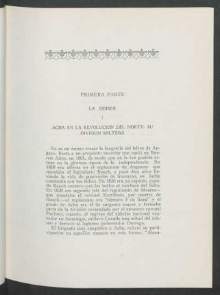 Primera parte: La odisea