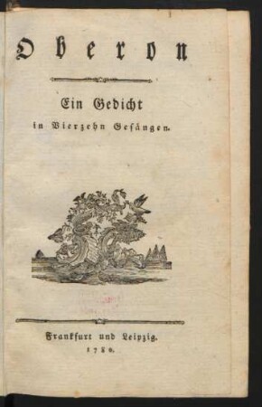 Oberon : Ein Gedicht in Vierzehn Gesängen