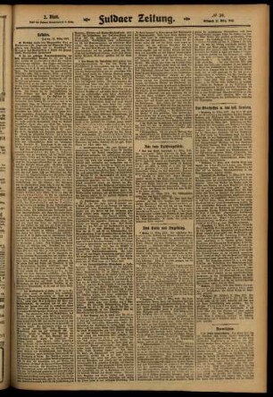 Zweite Ausgabe vom Mittwoch, den 12. März 1913.