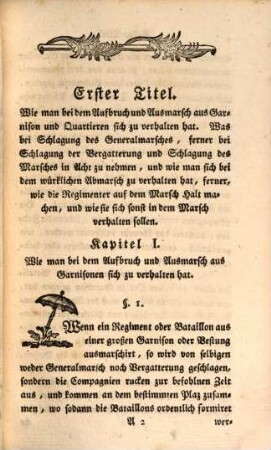 Seiner Kurfürstlichen Durchleucht von der Pfalz Kriegs Reglement vor Dero samtliche Infanterie von dem Jahr 1778. 1,3, Wie der Dienst im Feld geschehen soll