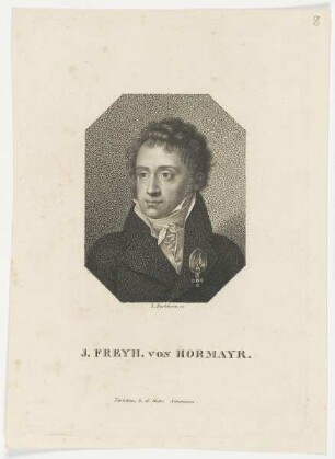 Bildnis des J. Freyh. von Hormayr
