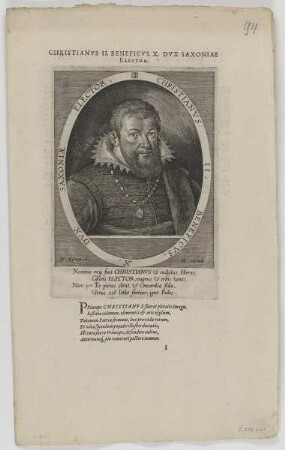 Bildnis des Christianvs II., Kurfürst von Sachsen