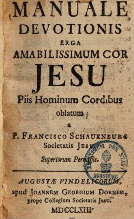 Manuale Devotionis Erga Amabilissimum Cor Jesu
