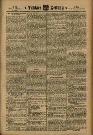 Zweite Ausgabe vom Dienstag, den 23. Mai 1911.