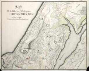 WHK 28 Nordamerikanische Kriege von 1775-1782: Plan eines Teils der New York Island de York an Fort Knyphausen angrenzend