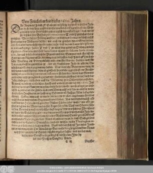 Von Fruchtbarkeit dieses 1610. Jahrs.