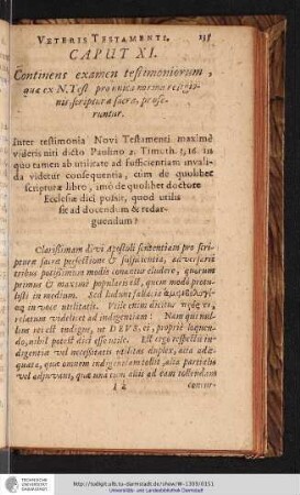 CAPUT XI. [Examen. Testimon. Novi Testamenti.]