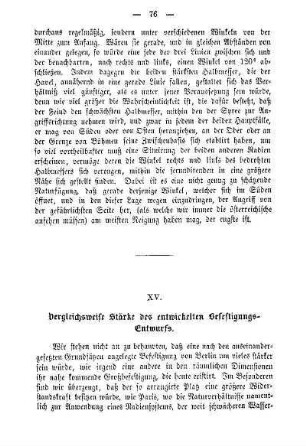 XV. Vergleichsweise Stärke des entwickelten Befestigungs-Entwurfs