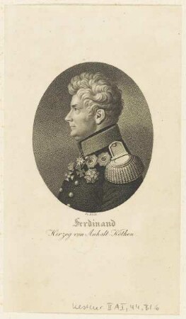 Bildnis des Ferdinand, Herzog von Anhalt-Köthen