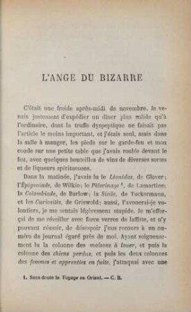 L'ange du bizarre