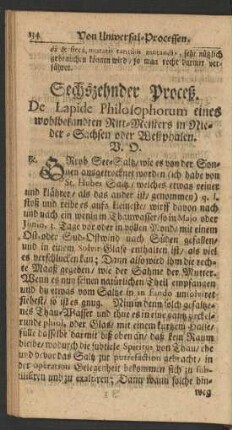 Sechszehnder Proceß