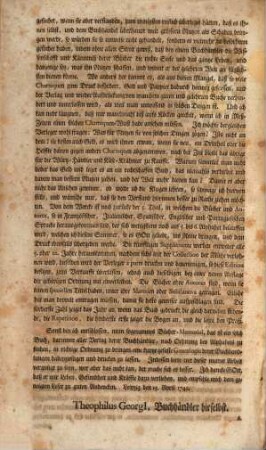 Theophili Georgi[i], Buchhändlers in Leipzig, Allgemeines Europäisches Bücher-Lexicon : In welchem nach Ordnung des Dictionarii die allermeisten Autores oder Gattungen von Büchern zu finden, Welche ... noch vor dem Anfange des XVI. Seculi bis 1739 inclusive, und also in mehr als zweyhundert Jahren, in dem Europäischen Theile der Welt, sonderlich aber in Teutschland, sind geschrieben und gedrucket worden ..., 1. A - D