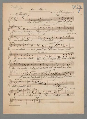 Vier Hymnen op. 54,4 - BSB Mus.ms. 4532-7 : Ave Maria