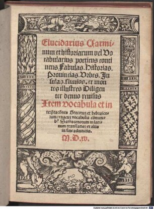 Elucidarius Carminum et historiarum vel Vocabularius poeticus