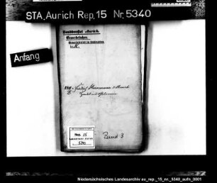 Die Hausiererkonzessionen für Einwohner aus Aurich: Friedrich Heinemann, Glaswaren