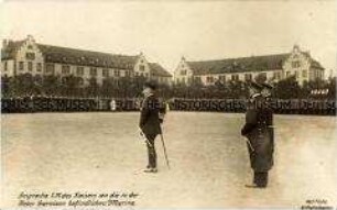 Wilhelm II. spricht vor Marinesoldaten