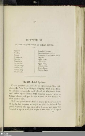 Chapter VI. On the preparation of dried fruits