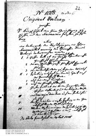 Vertrag zwischen Hessen und Isenburg über die gemäß der Rheinbundakte durchzuführende Souveränitätsübertragung (Paraphierter Vertrag)