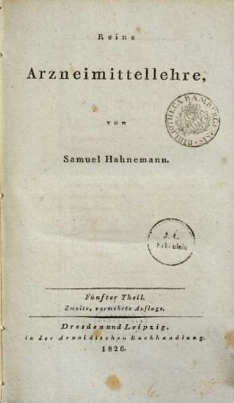 Reine Arzneimittellehre, 5