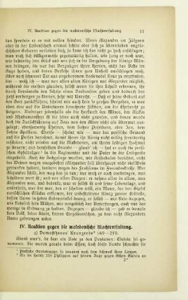 IV. Reaktion gegen die makedonische Machtentfaltung