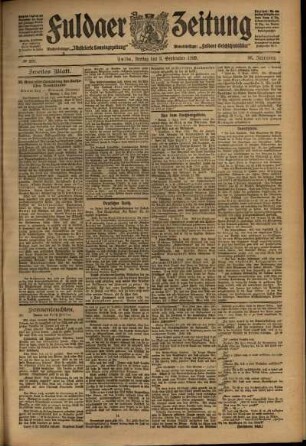 Zweite Ausgabe vom Freitag, den 03. September 1909.