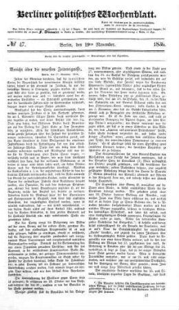 No 47, 19. November 1836