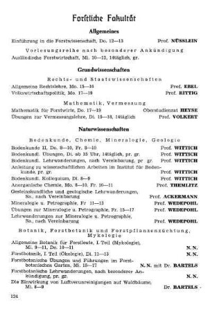 Forstliche Fakultät