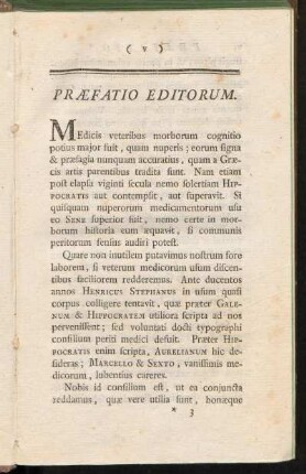 Praefatio Editorum