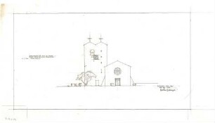 Gsaenger, Gustav; München - Neuhausen; Ev. Kirche - Vorderseite (Ansicht)